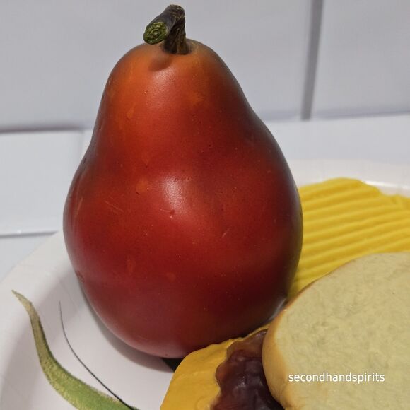 Realistic Fake Play Food Peanut Butter &Jelly (PB J) SANDWICH Pear And Chips - Picture 2 of 6